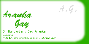 aranka gay business card